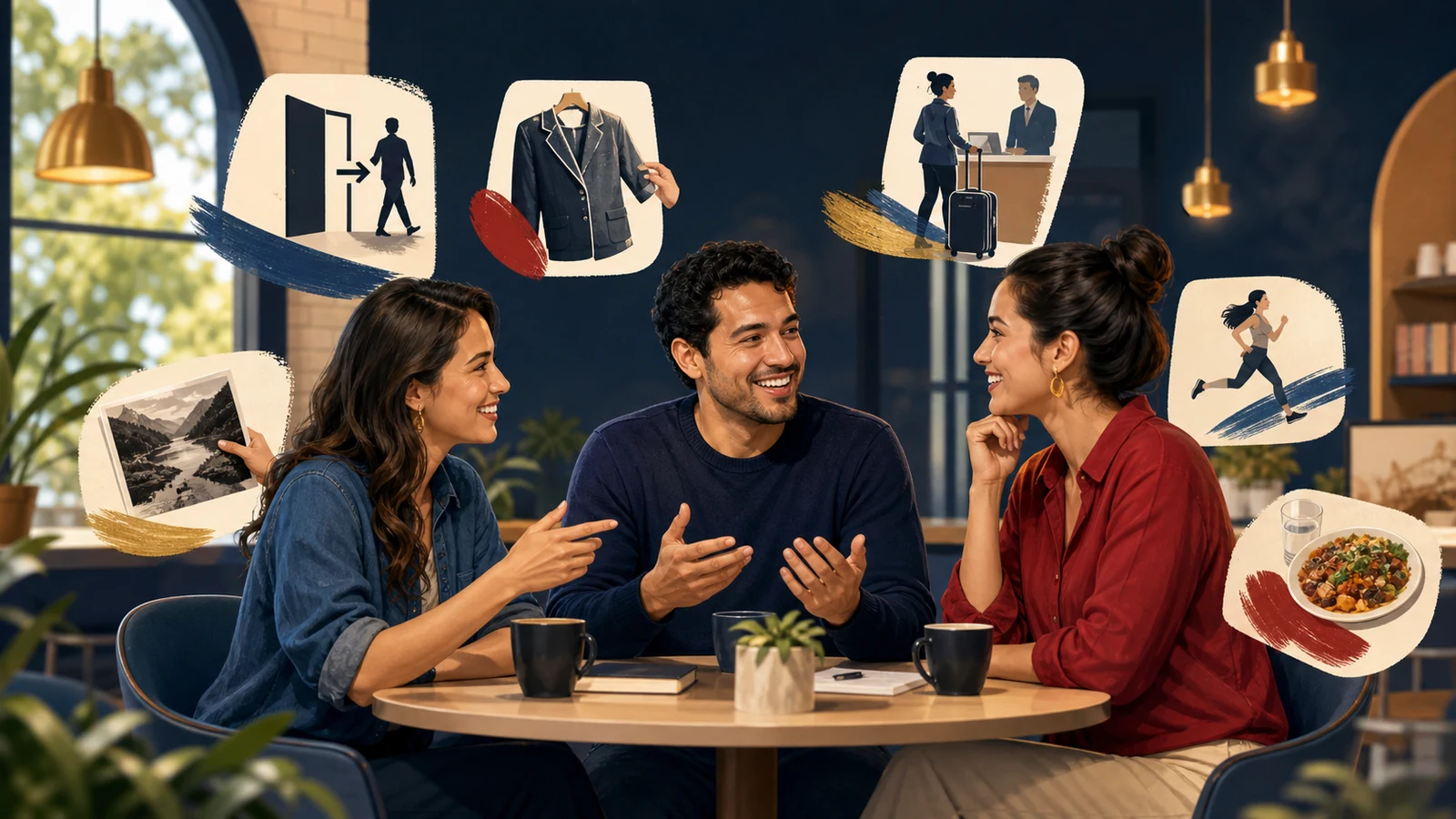 Adult learners using natural English expressions in conversation