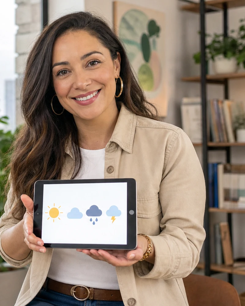 Mia Parker, the Weather and Going-Out Conversation Coach