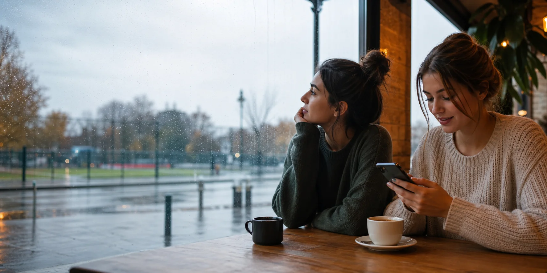 Weather video listening with a rainy going-out plan