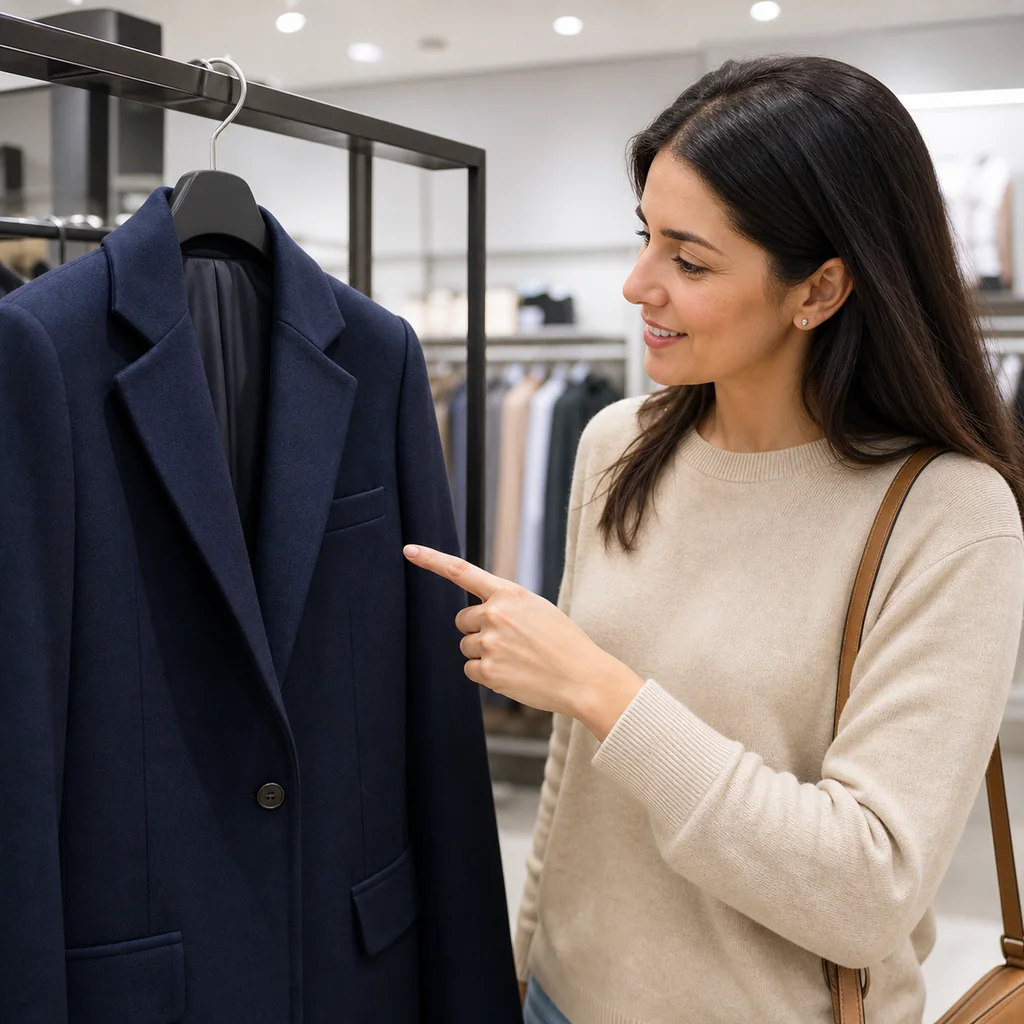 Visual grammar activity for this, that, these, and those in a clothing store