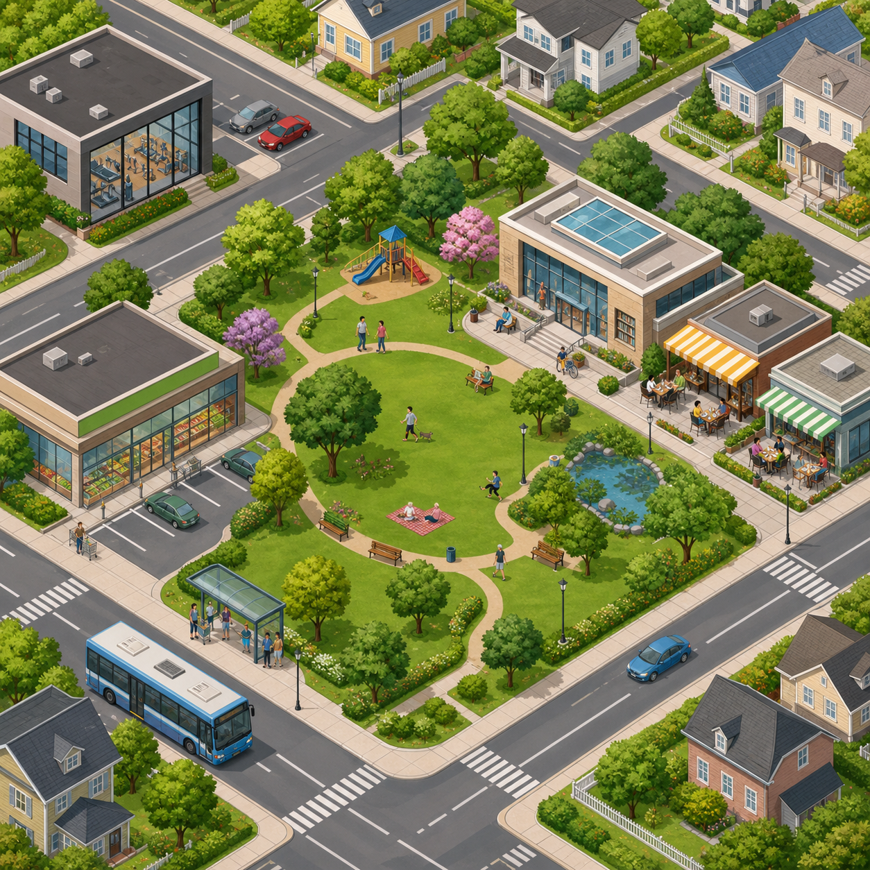 AI generated example of Green Point fictional neighborhood