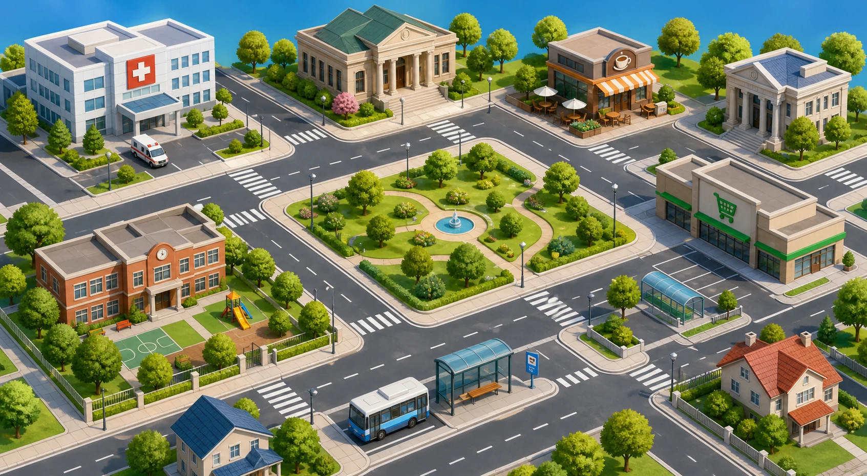 Professional neighborhood map for Unit 6