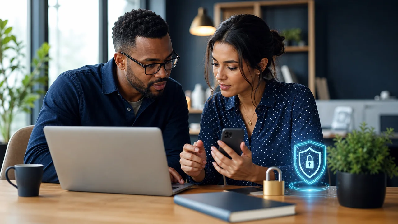 Adult learners solving a technology and digital safety problem