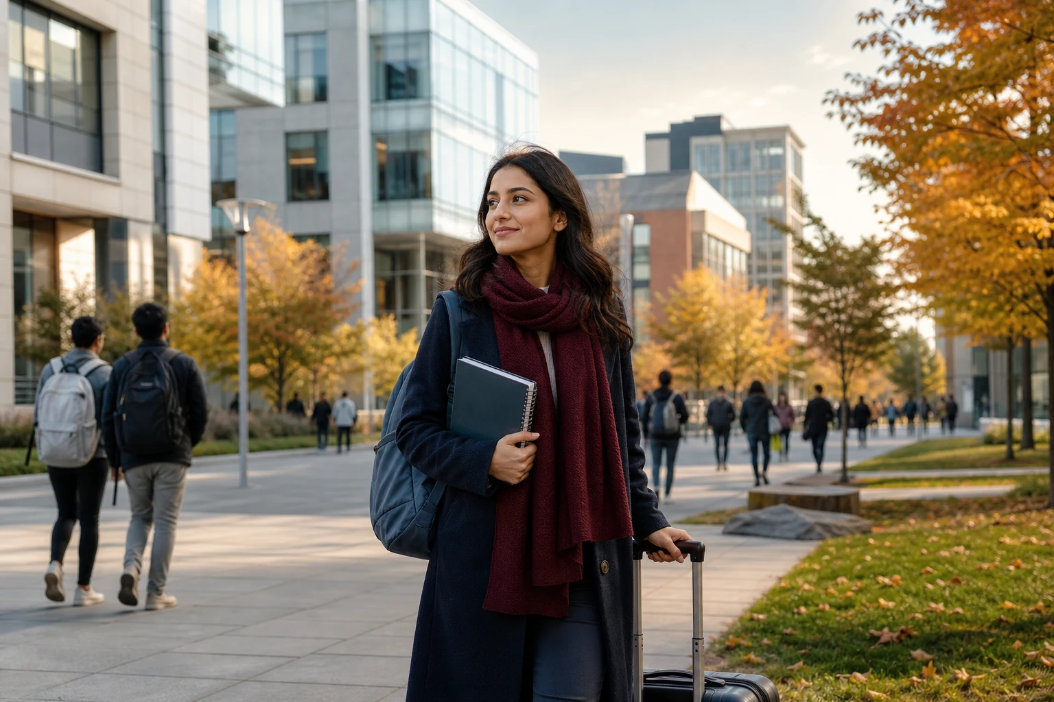 Adult English learner beginning an independent study-abroad experience