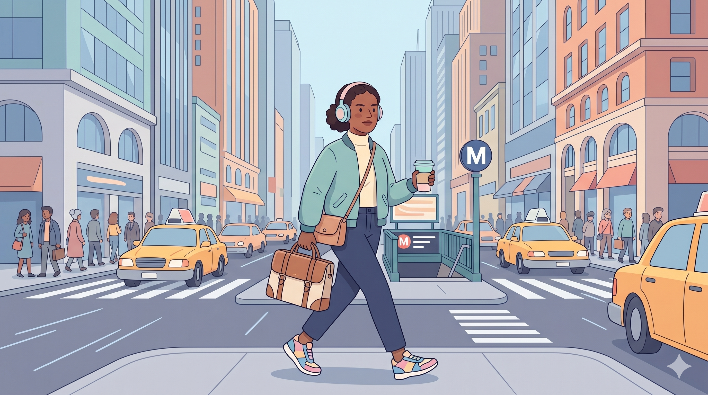 New Yorker stereotype illustration