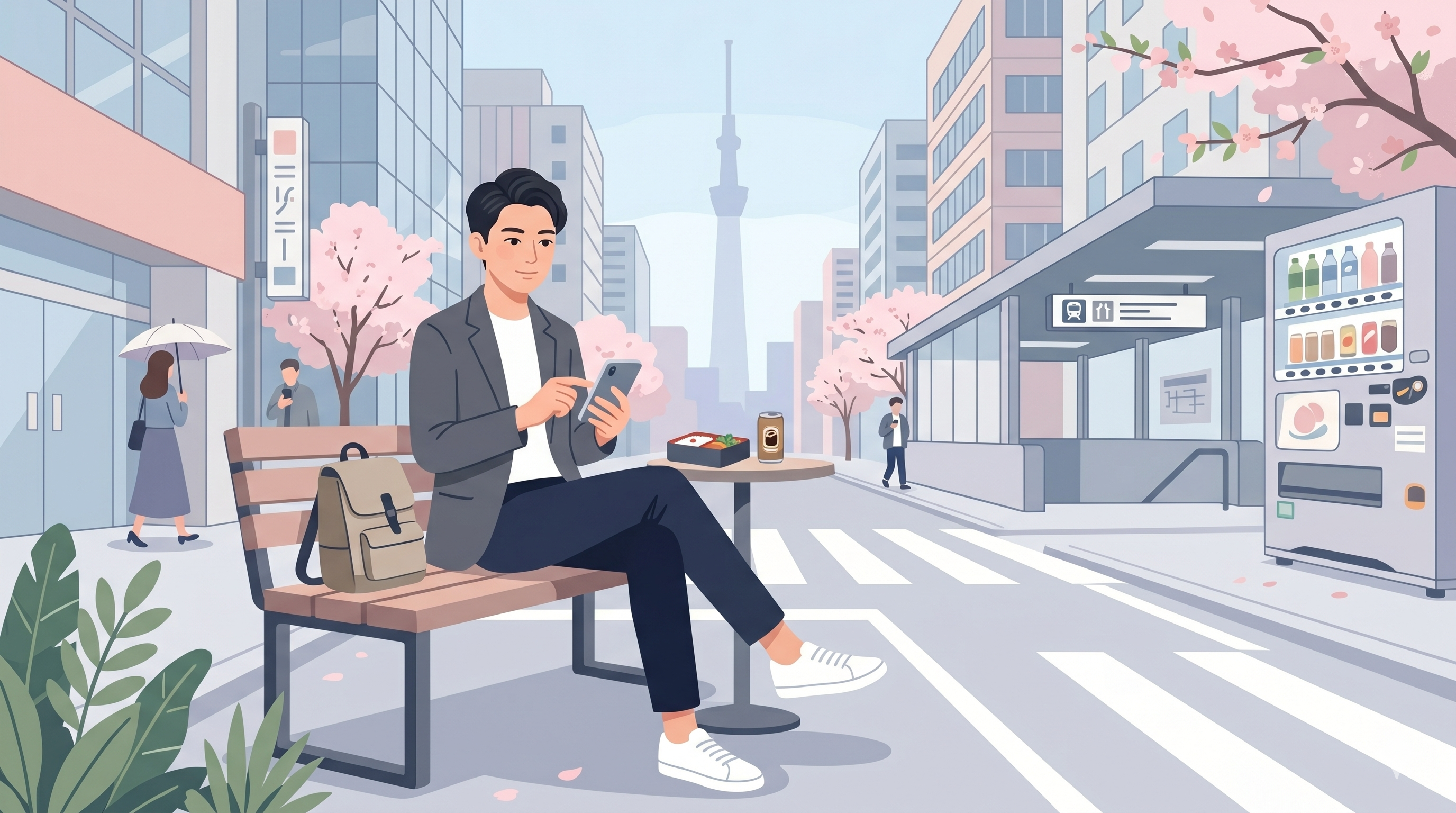 Tokyo local stereotype illustration