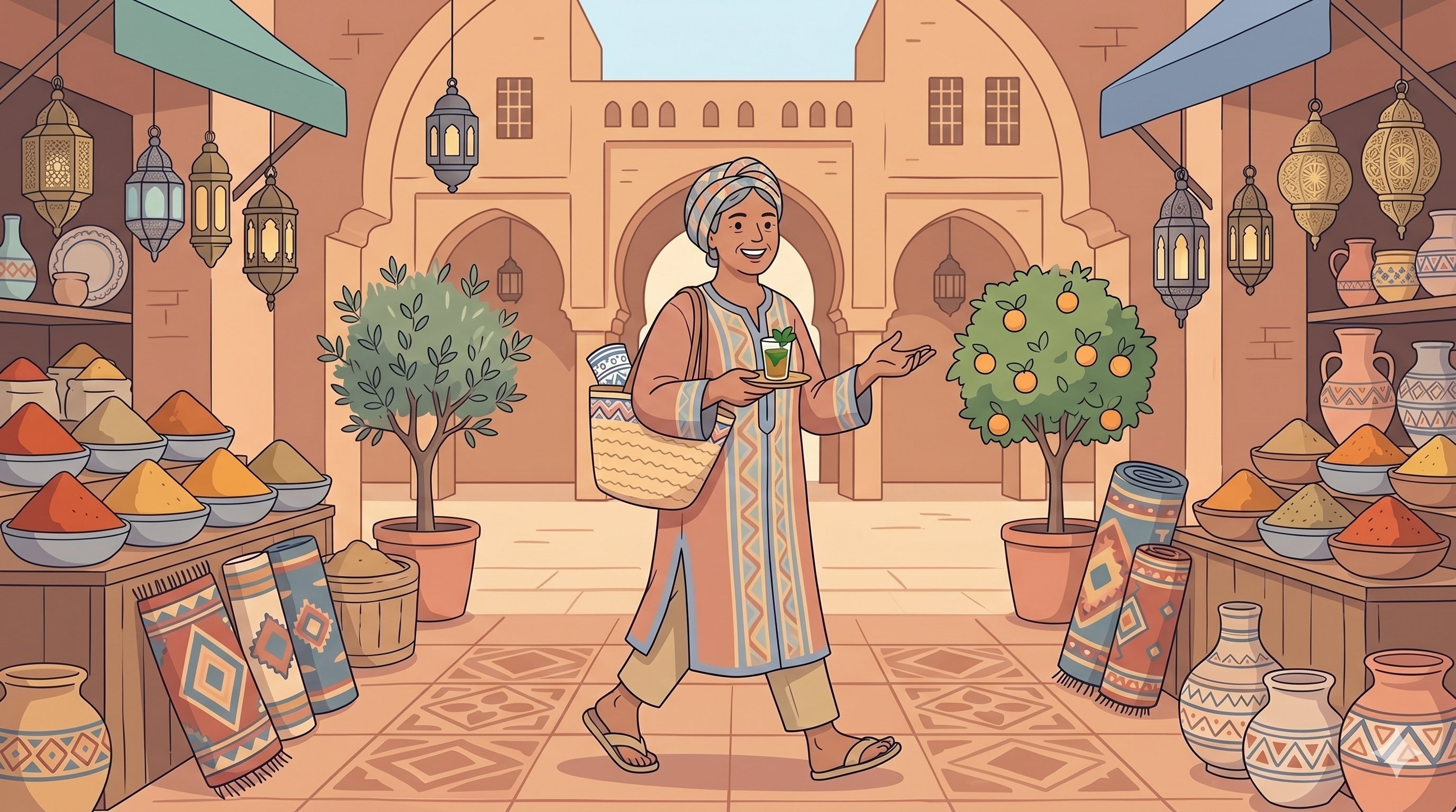 Marrakesh local stereotype illustration