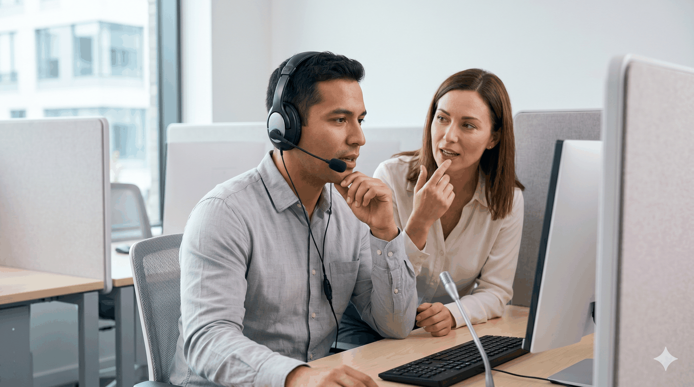 Étudiant pratiquant la prononciation française avec un microphone