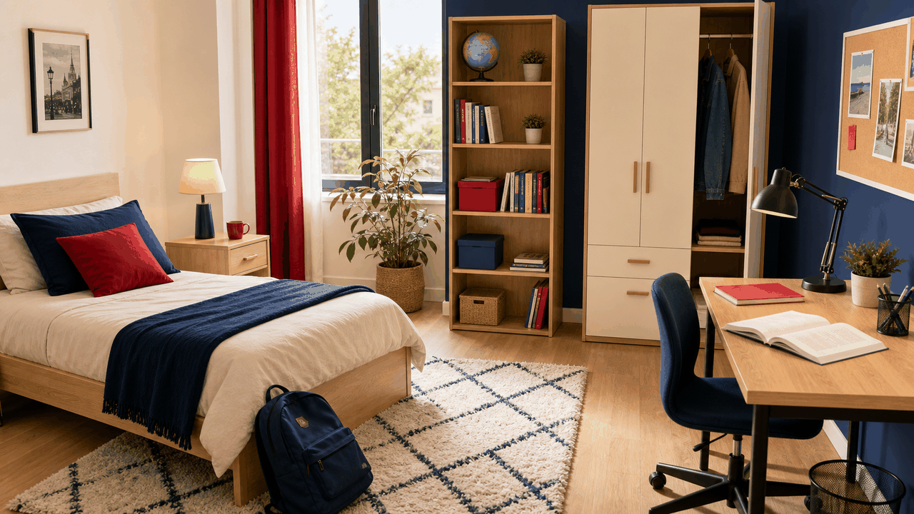 Chambre avec plusieurs objets visibles
