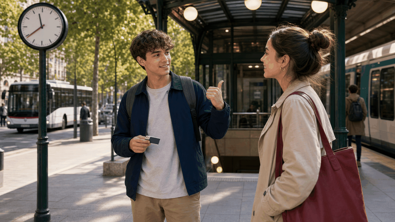 Étudiant qui vient d’arriver à la station