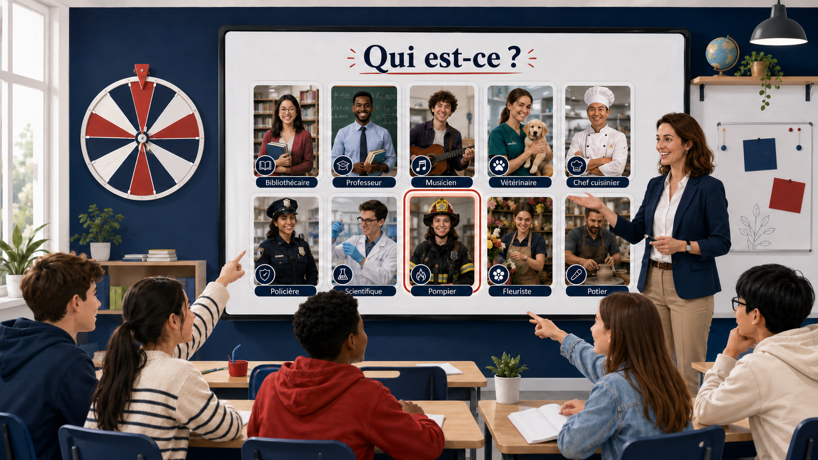 Bannière de l’activité Qui est-ce ? en classe