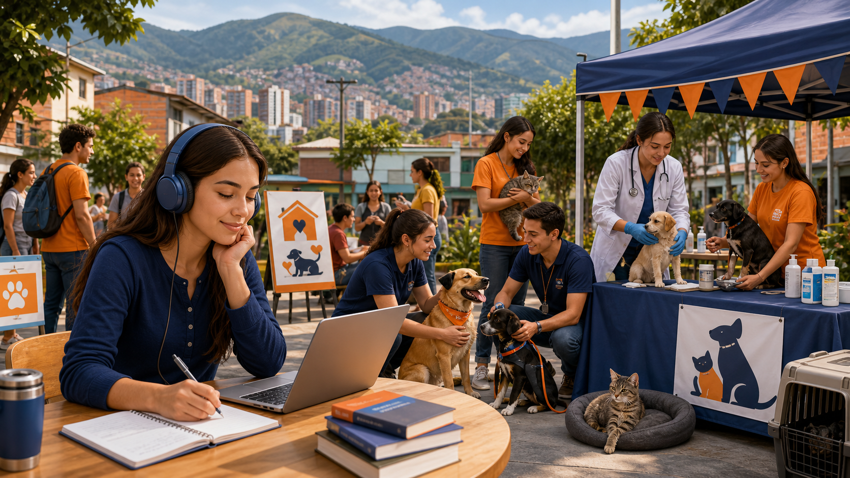 Campagne communautaire pour les animaux errants à Medellín